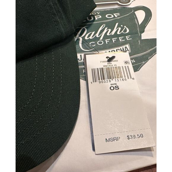 Polo Ralph Lauren Hat Green Ralph's Coffee New York Ball Cap Baseball Hat - Picture 5 of 13